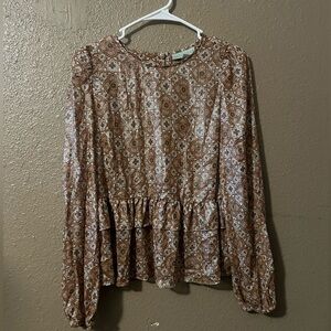 Ryegrass Patterned Women's Top